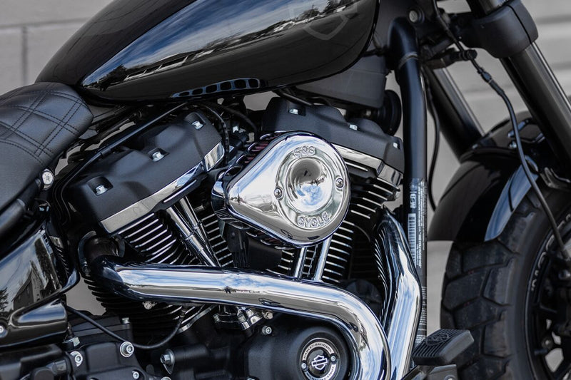 S&S Cycle Chrome Mini Teardrop Stealth Air Cleaner Cover for Various Various Harley-Davidson Motorcycles (See Fitment List) #170-0367