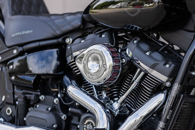 S&S Cycle Chrome Mini Teardrop Stealth Air Cleaner Cover for Various Various Harley-Davidson Motorcycles (See Fitment List) #170-0367