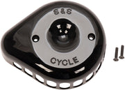 S&S Cycle Gloss Black Mini Teardrop Stealth Air Cleaner Cover for Various Various Harley-Davidson Motorcycles (See Fitment List)