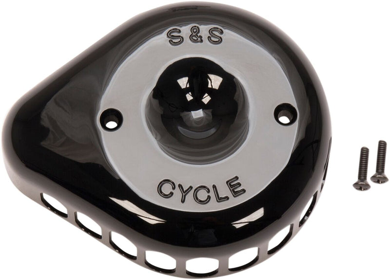 S&S Cycle Gloss Black Mini Teardrop Stealth Air Cleaner Cover for Various Various Harley-Davidson Motorcycles (See Fitment List)