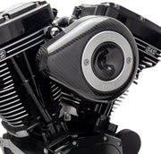 S&S Cycle Stealth Carbon Fibre Teardrop Air Cleaner Cover for Various Various Harley-Davidson Motorcycles (See Fitment List)