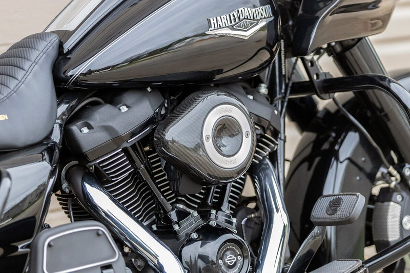 S&S Cycle Stealth Carbon Fibre Teardrop Air Cleaner Cover for Various Various Harley-Davidson Motorcycles (See Fitment List)