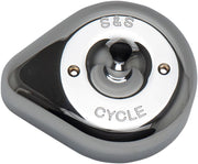 S&S Cycle Chrome Stealth Teardrop Air Cleaner Cover for Various Various Harley-Davidson Motorcycles (See Fitment List)