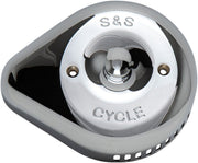 S&S Cycle Chrome Stealth Slasher Teardrop Air Cleaner Cover for Various Various Harley-Davidson Motorcycles (See Fitment List) #170-0532
