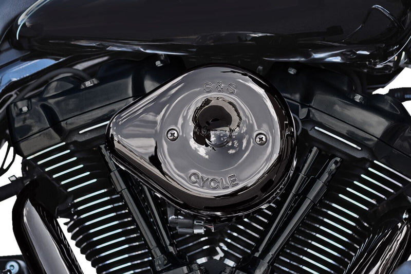 S&S Cycle Stealth Teardrop Air Cleaner Cover for 2017-2023 Harley-Davidson Lava Chrome #170-0779