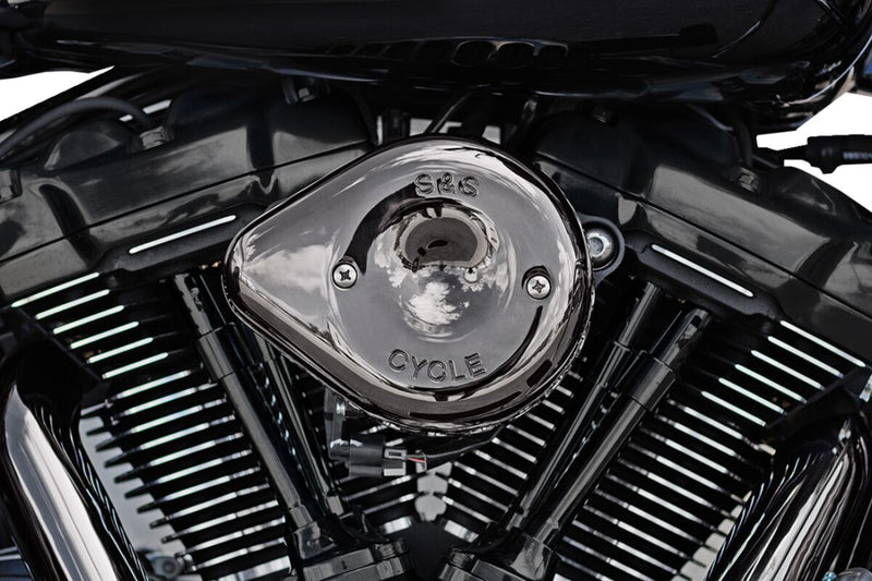 S&S Cycle Stealth Teardrop Air Cleaner Cover for 2017-2023 Harley-Davidson Lava Chrome