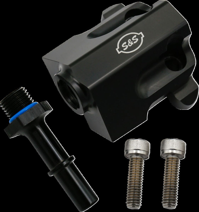 S&S Cycle Replacement Fuel Rail Kit for 2017-2025 Harley-Davidson Anodised Black 6061 Billet Aluminium #160-0280