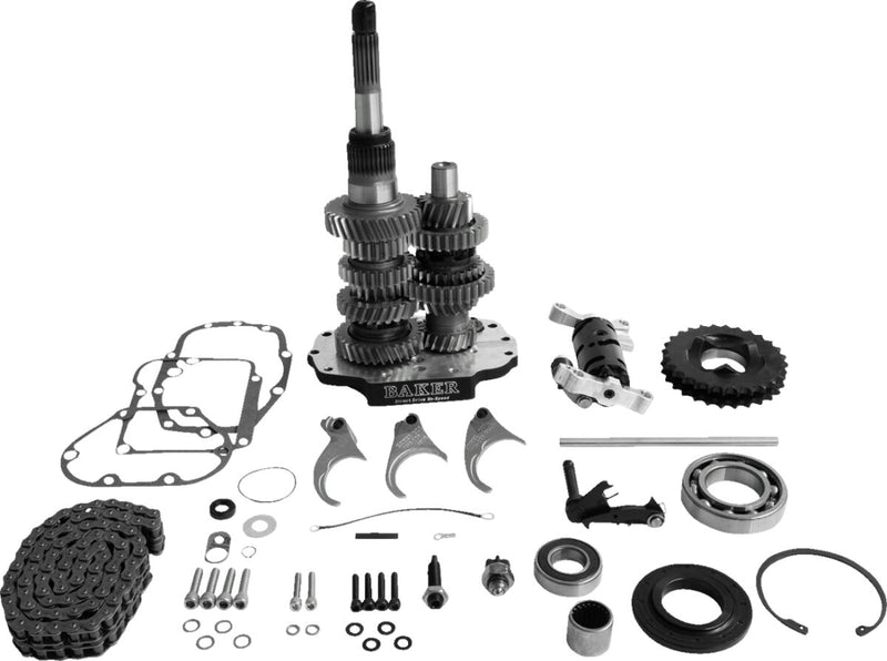 Baker Drivetrain Direct Drive 6-speed Gear Set - Kit - Black for Harley-Davidson Touring & FXR 1990-1997