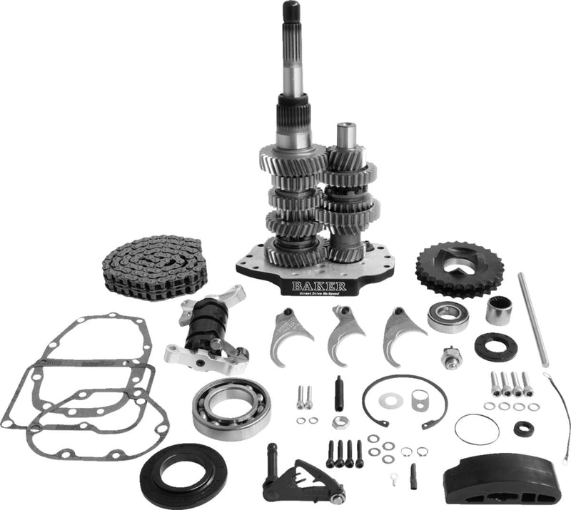 Baker Drivetrain Direct Drive 6-speed Gear Set - Kit - Black for Harley-Davidson Touring, Softail & Dyna 1990-1997
