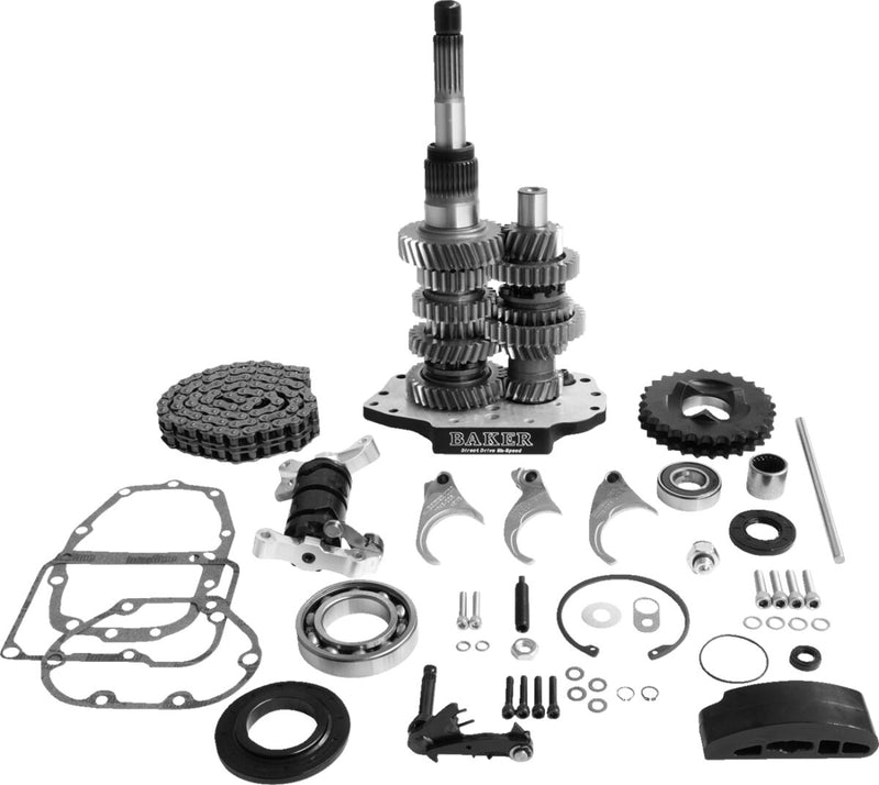 Baker Drivetrain Direct Drive 6-speed Gear Set - Kit - Black for Harley-Davidson Softail & Dyna 2000-2006