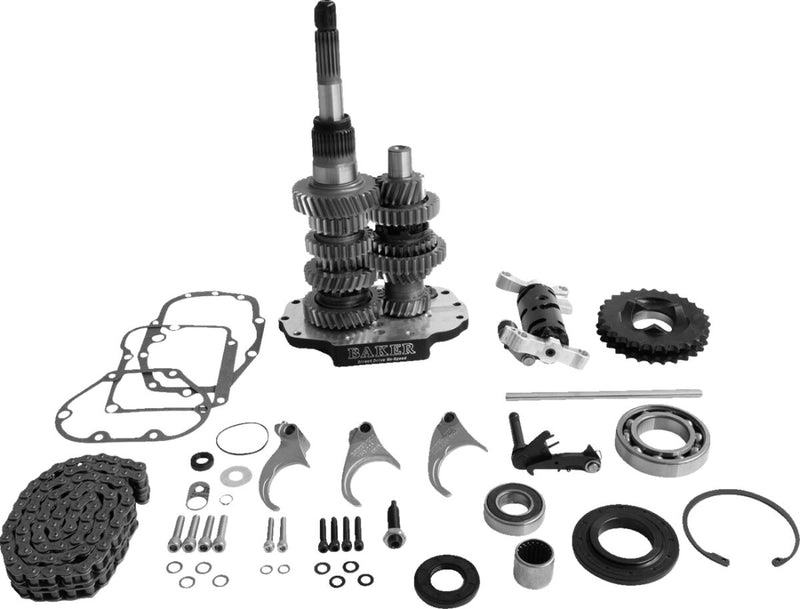 Baker Drivetrain Direct Drive 6-speed Gear Set - Kit - Black for Harley-Davidson Touring & FXR 1998-2002