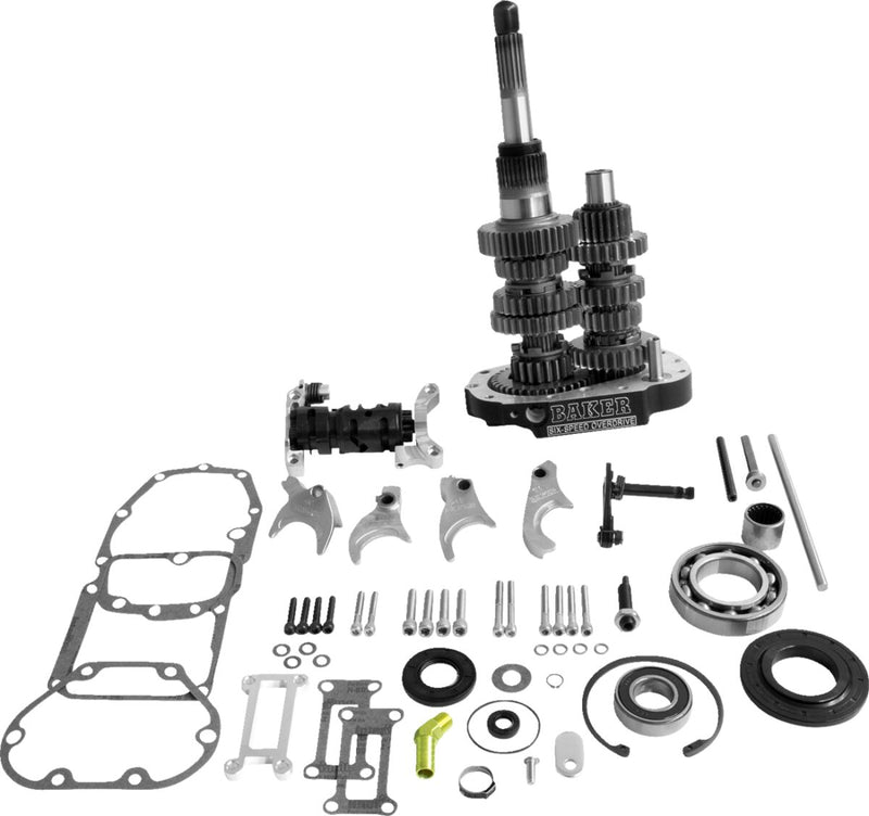 Baker Drivetrain Overdrive 6-speed Gear Set - Kit, Transmission - Black for Harley-Davidson Touring 1996-2006