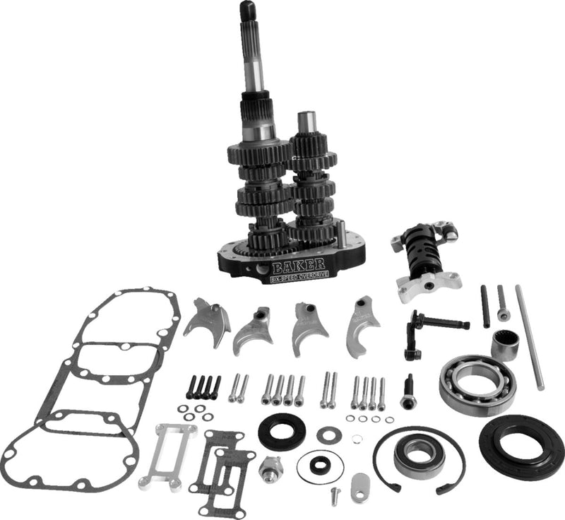 Baker Drivetrain Overdrive 6-speed Gear Set - Transmission, Kit - Black for Harley-Davidson Touring 1998-2002