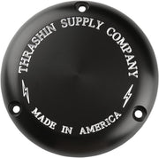 Thrashin Supply Co. 3 Hole Billet Derby Cover In Black For 1984-1999 Evo Twin Cam