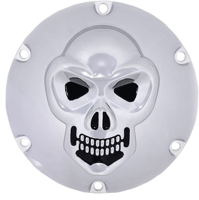 Drag Specialties Chrome 3-D Skull Derby Cover #33-0067SKD
