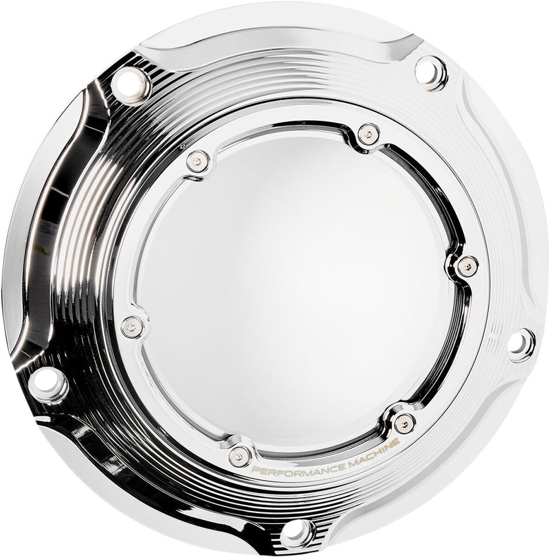 Performance Machine Vision Derby Cover - Each, Billet Aluminum - Chrome for Harley-Davidson Touring & Trike 2015-2026