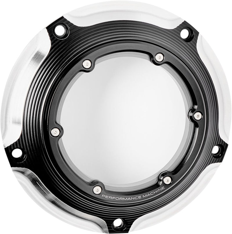 Performance Machine Vision Derby Cover - Each, Billet Aluminum - Contrast Cut™ for Harley-Davidson Touring & Trike 2015-2026