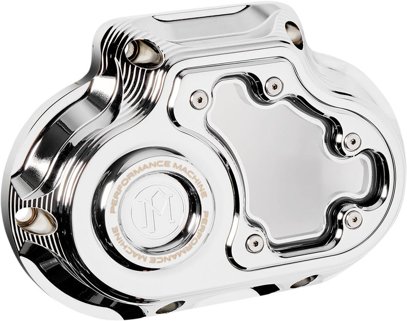 Performance Machine Vision Transmission Side Cover - Billet Aluminum, Each - Chrome for Harley-Davidson Softail, Dyna & FXR 2018-2026