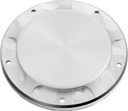 LA Choppers County Line Derby Cover Raw Silver Aluminium