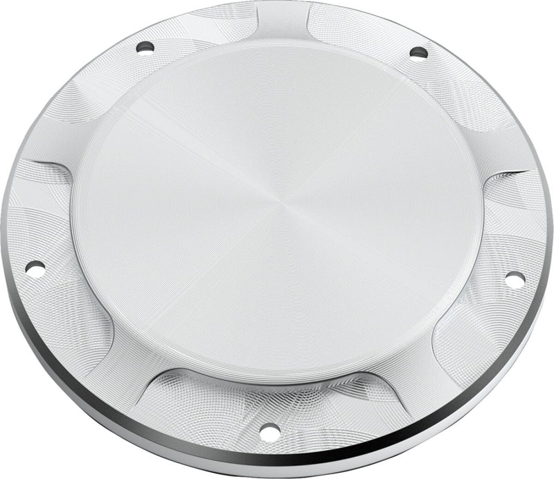 LA Choppers County Line Derby Cover Raw Silver Aluminium