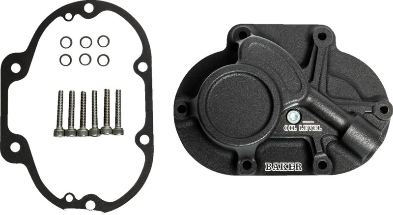 Baker Drivetrain Function-Formed™ Cable Type Transmission Side Cover Assembly for 2006-2024 Harley-Davidson Black Wrinkle 6061-T6 Aluminium Kit