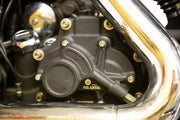 Baker Drivetrain Function-Formed™ Cable Type Transmission Side Cover Assembly for 2006-2024 Harley-Davidson Black Wrinkle 6061-T6 Aluminium Kit