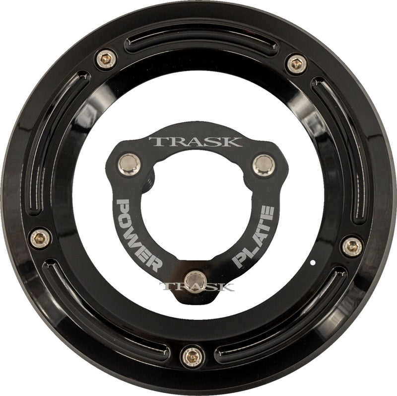 Trask Derby Cover and Power Plate Kit for 2017-2025 Harley-Davidson Black #TM-0051-BK-BK