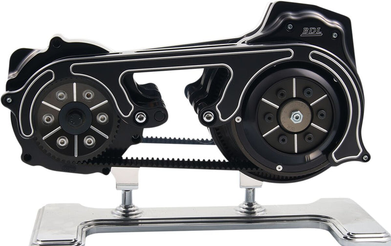 Belt Drives LTD Black 2 in. Open Belt Drive Kit w/2 Piece Motor Plate for 2018-2020 Harley-Davidson Softail
