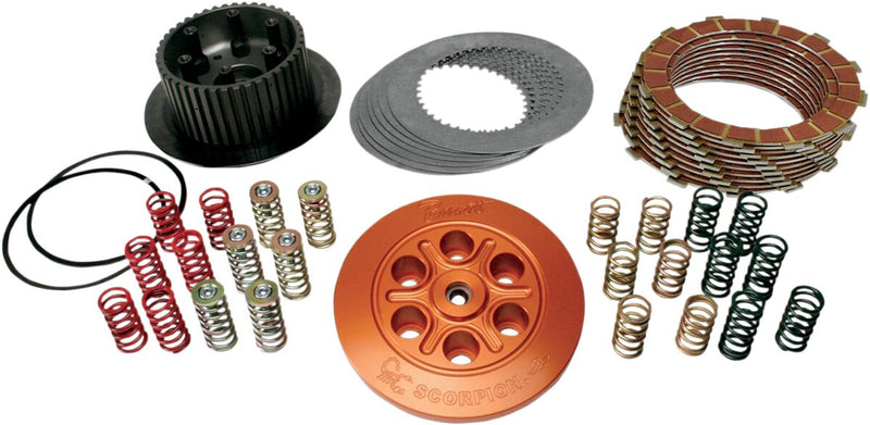 Barnett Hydraulic Scorpion Clutch - Kit, Billet Aluminum - Orange for Harley-Davidson Touring, Softail, Dyna & Trike 2010-2016