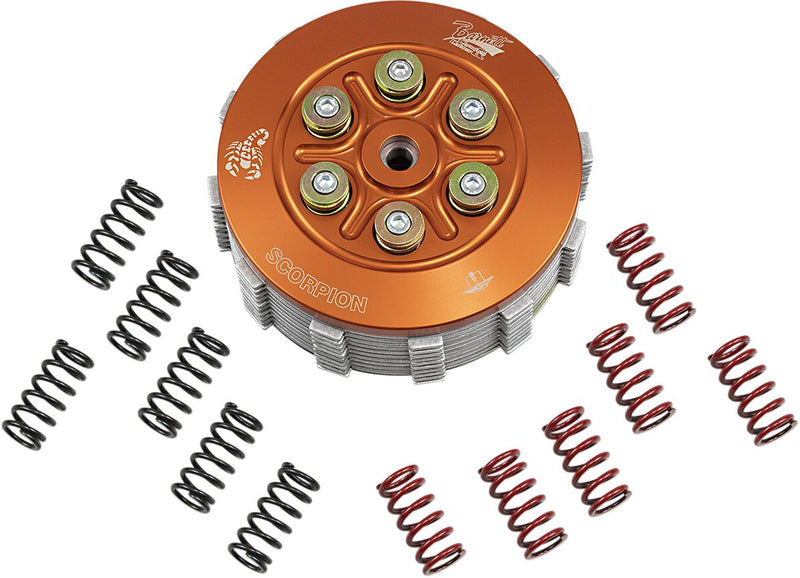 Barnett Hydraulic Scorpion Clutch - Kit, Billet Aluminum - Orange for Harley-Davidson Touring, Softail & Trike 2017-2020