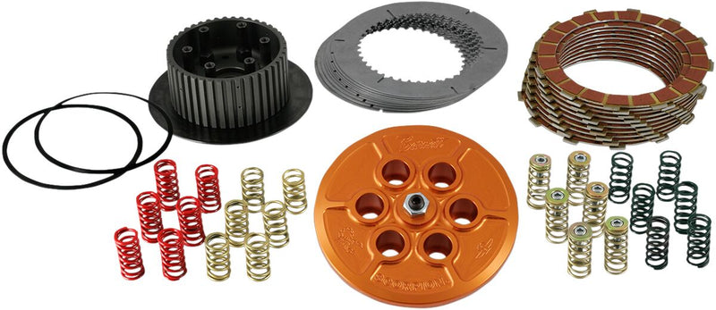 Barnett Scorpion Clutch - Billet Aluminum, Complete, Kit - Orange for Harley-Davidson Touring, Softail, Dyna & Trike 2018-2026