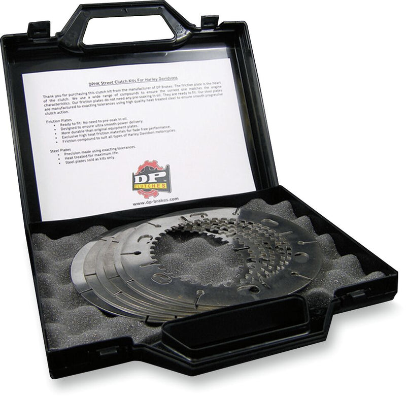 High-Performance Clutch Drive Plate Kit Dyna,
Softail,
Classic,
Touring,
Trike
