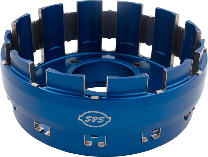 S&S Cycle Clutch Basket Kit for 2019-2026 Harley-Davidson Blue Billet Aluminium #560-0404