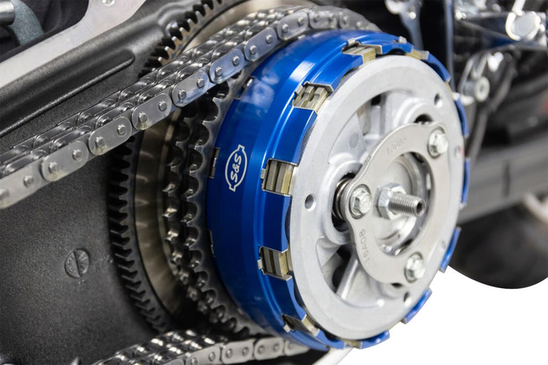 S&S Cycle Clutch Basket Kit for 2019-2026 Harley-Davidson Blue Billet Aluminium #560-0404
