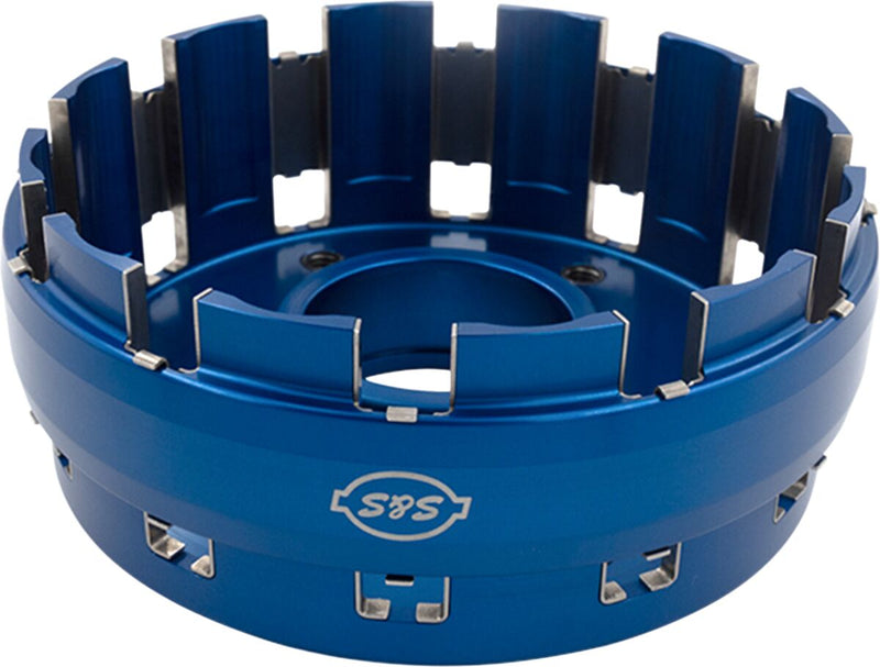 S&S Cycle Clutch Basket Kit for 2019-2026 Harley-Davidson Blue Billet Aluminium #560-0404