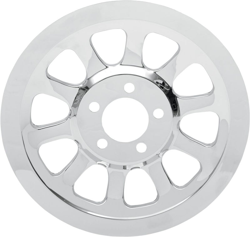 Drag Specialties Chrome Outer Rear Pulley Insert Fits Harley-Davidson Softail Models 2007-2017