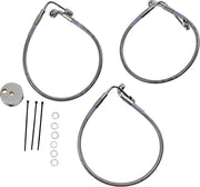 Drag Specialties Stainless Steel Brake Line Kit Fits Harley-Davidson Dyna Models 1999-2005