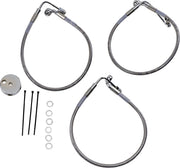 Drag Specialties Stainless Steel Brake Line Kit Fits Harley-Davidson Dyna Models 1999-2005