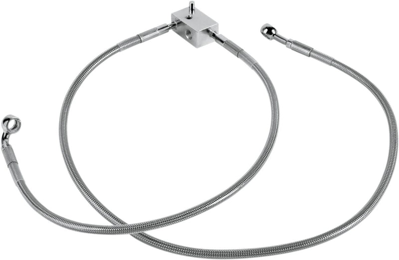 Drag Specialties Stainless Steel Brake Line Kit Fits Harley-Davidson Softail Models 2000-2003