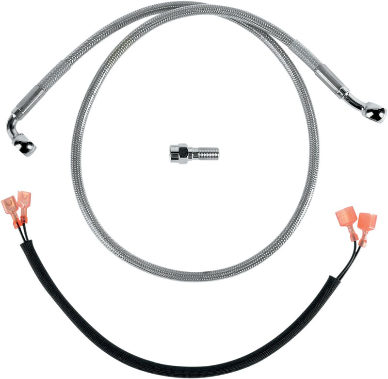 Drag Specialties Stainless Steel Brake Line Kit Fits Harley-Davidson Softail Models 1989-1999