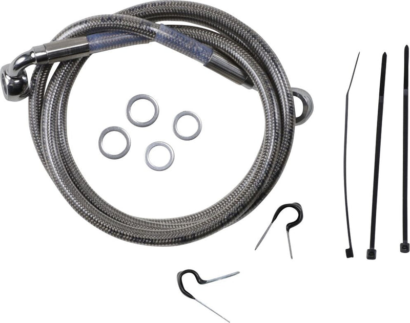 Drag Specialties Stainless Steel Brake Line Kit Fits Harley-Davidson Softail Models 1999-2007