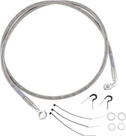 Drag Specialties Stainless Steel Brake Line Kit Fits Harley-Davidson Softail Models 1997-2007