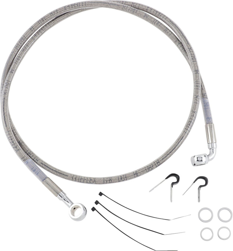 Drag Specialties Stainless Steel Brake Line Kit Fits Harley-Davidson Softail Models 1997-2007