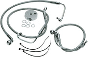 Drag Specialties Stainless Steel Brake Line Kit Fits Harley-Davidson Touring Models 2000-2007