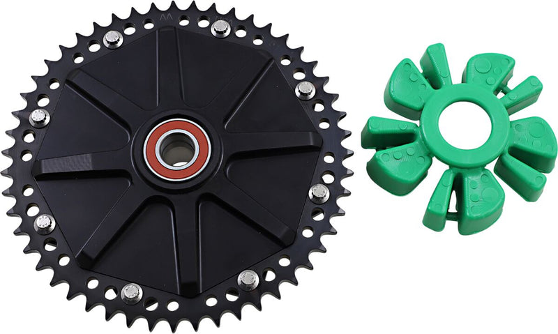 Alloy Art Cush Drive Chain Sprocket - Each - Black / Black Anodized for Harley-Davidson Touring 2009-2024
