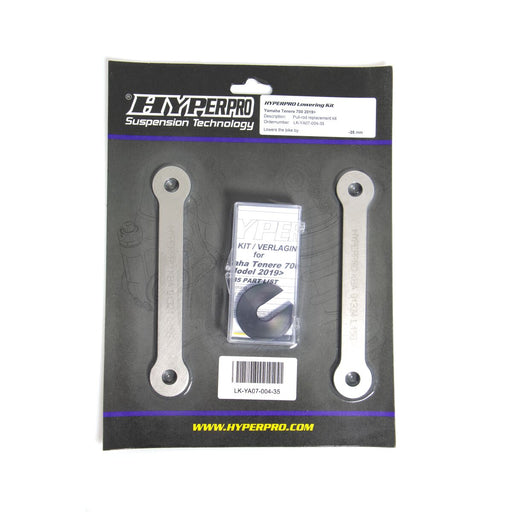 Hyperpro Lowering Kit w/link-system for 2004-2016 YAMAHA XT 660 R Raw Rear Aluminium #LK-YA06-008-50