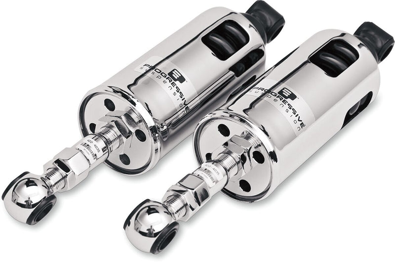 Progressive Suspension 422 Series Shocks - Coilover Monotube, Pair - Chrome for Harley-Davidson Softail 1989-1999