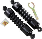 Progressive Suspension Black 412 Series 12.5" American-Tuned Gas Shocks - 210/250 Spring Rate (lbs/in) for 1991-2017 Harley-Davidson Dyna Motorcycles