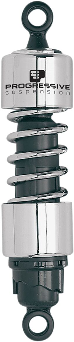 Progressive Suspension 412 Series Shocks 412 Cruiser Series Shock Absorber Chrome Rear Coilover Monotube Steel Pair