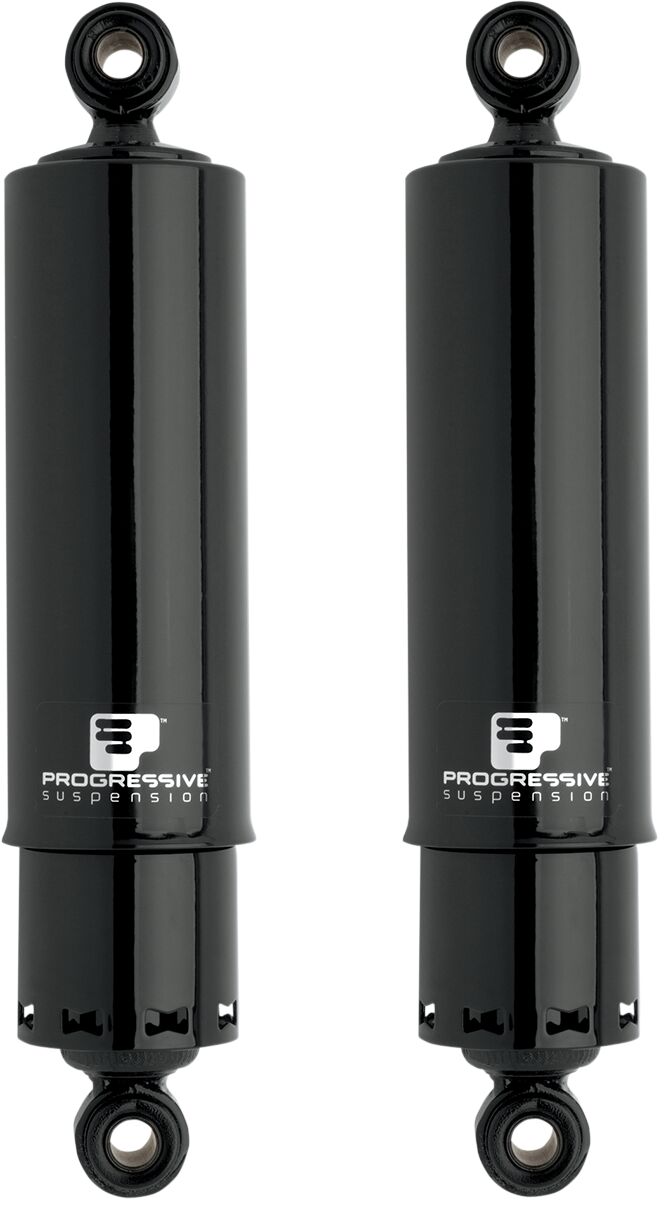 Progressive Suspension 412 Series Shocks - Coilover Monotube, 412 Series with Covers, Pair - Black for Harley-Davidson Dyna 1991-2017